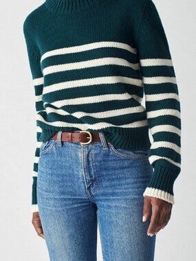 Faherty Cuddle Striped Crew Sweater XS